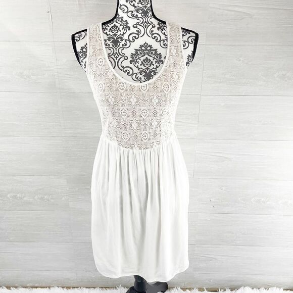 Claudie Pierlot Crochet Lace Top Fit & Flare Open Back Dress - Picture 1 of 7